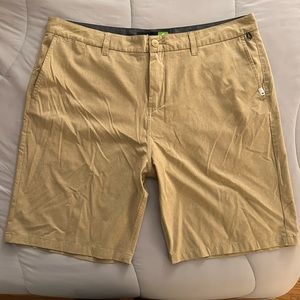 Quicksilver Amphibian Hybrid Stretch Shorts Mens 38 Heather Khaki